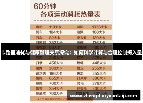 卡路里消耗与健康管理关系探究：如何科学计算与合理控制摄入量